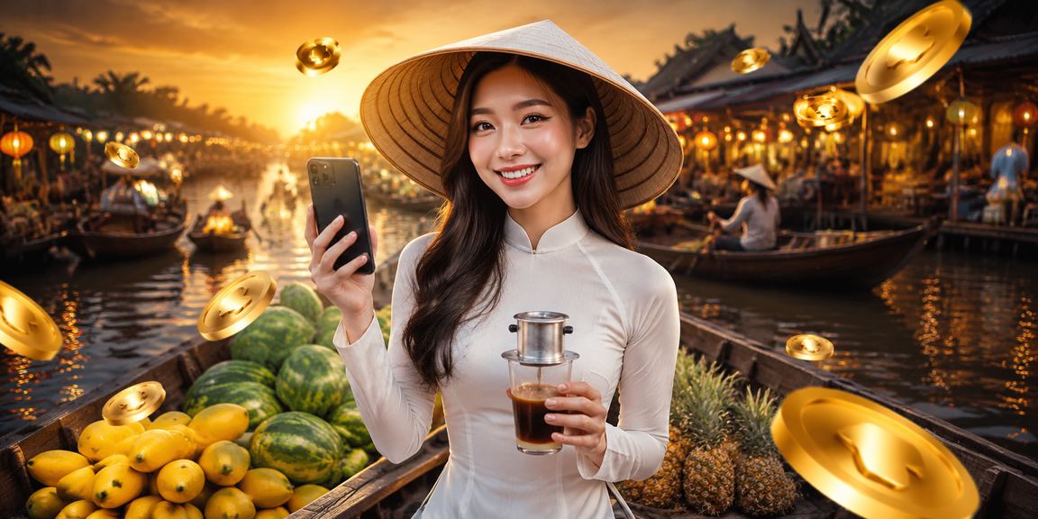 Khách chơi bài tại quán cà phê sông Mekong, Việt Nam